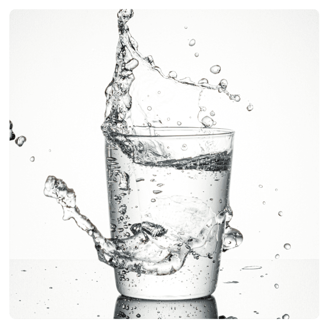 Hydrate HQ offers endless supply of water water splashing from mug
