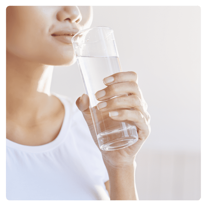 Hydrate HQ offers great tasting water Woman drinking fresh water