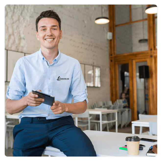 Hydrate HQ sales reps offer white glove service with every client Hydrate HQ Sales Representative