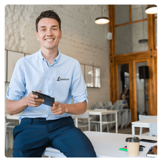 Hydrate HQ sales reps offer white glove service with every client Hydrate HQ Sales Representative